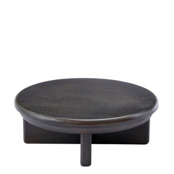 Bandeja decorativa redonda con base negra d26