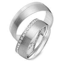 alianzas 8 quilates oro blanco 34 diamantes