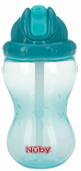 Nûby Flip-It Taza con Pajita  +12m 360 ml Verde