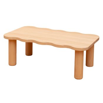 Mesa de centro de pino macizo natural 100 cm Barnizado