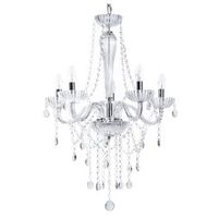 lampara de techo de metal vidrio transparente 185 cm 5 luces brillante colgante arana glamuroso locone
