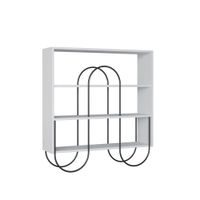consola 4 estantes l123 cm - blanco