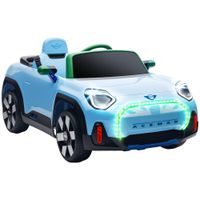 aiyaplay coche electrico para ninos de 3 anos mini concept aceman con bluetooth mando a distancia motor doble azul