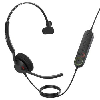 Auriculares Jabra con cable USB Type-C, micrófono dual y protección auditiva, negro
