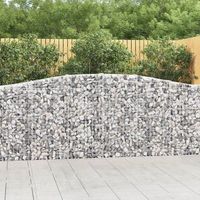cesta gaviones  gavion para piedras  gavion decorativo forma arco hierro galvanizado 400x30x100120 cm cfw731844