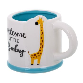 Taza de desayuno multicolor 15x9x11,5h cm