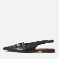 vagabond womens hermine buckled leather pointed-toe flats - uk 4
