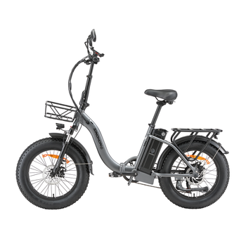 Bicicleta Eléctrica Plegable Sinohon B20, Neumáticos Anchos De 20 Pulgadas, 7 Velocidades, Gris