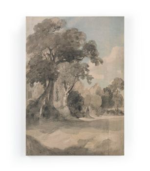 Lienzo 60x40 impresión árboles en un prado