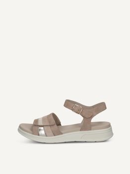 CAPRICE Sandal, beige, made of Leather without heel, Size 41