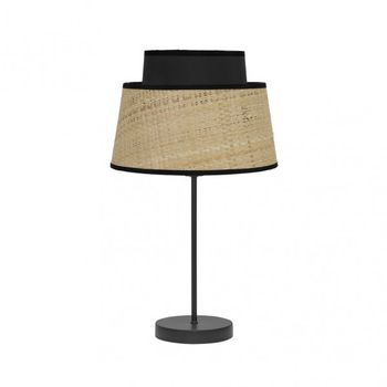 FABRILAMP Sobremesa bicolor Natural/negro modelo Jia