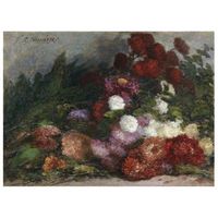 legendarte - cuadro lienzo impresion digital - jete de fleurs - eugene boudin - decoracion pared cm 60x80