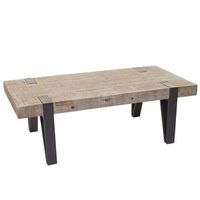 mesa de centro mesa de salon en madera maciza rustica de abeto certificado fsc 40x120x60cm 040005006