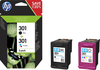 PACK COMBO CARTUCHOS HP 301 NEGRO + TRICOLOR BLISTER