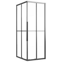 cabina de ducha esg esmerilado negro 90x70x180 cm vidaxl