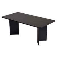 mesa de comedor de madera linza 180 x 90 x 75 cm - madera negra