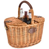 cesta de mimbre para botellas con compartimentos