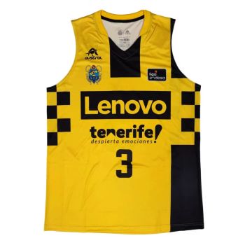 Camiseta Jaime Fernandez Club Baloncesto Canarias Lenovo Tenerife ACB 2024 Amarilla