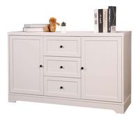 mueble de comedor aparador salon ottavia estilo contemporaneo 2 puertas 3 cajones color blanco 120 cm