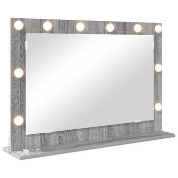 Espejo De Tocador Gris Sonoma 80 X 55 X 18 Cm Rectangular Vidaxl