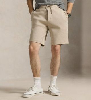 Polo Ralph Lauren para hombre. 710881520504 Pantalón corto de punto doble beige (XXL), Casual, Algodón
