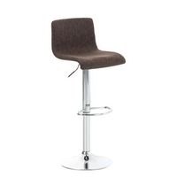 taburete de bar hover en tela marron 36x39x84 cm clp
