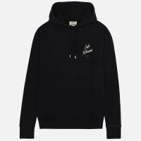 cafe kitsune logo-print cotton-jersey hoodie - s