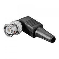 goobay conector bnc acodado macho negro