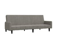sofa cama - sofa convertible de 2 plazas terciopelo gris claro