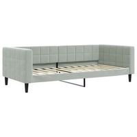 cama individual  cama para adultos  sofa cama sin colchon terciopelo gris claro 90x200 cm