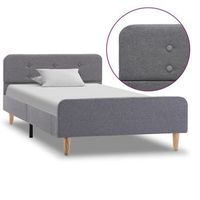 estructura de cama de tela gris claro 100x200 cm vidaxl