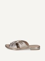 caprice mule metallic made of leather with block heel size 41