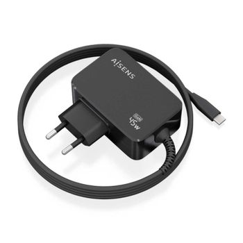 Aisens Cargador GaN 45W PD3.0 1x USB-C 1.8m Negro