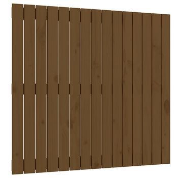 Cabecero Cama Pared | Panel De Cabecera Madera Maciza Pino Marrón Miel 95,5x3x90 Cm