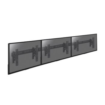Soporte de pared Kimex 017-2113K Videowall 3 pantallas 49-55″ Push-Pull 210kg Negro