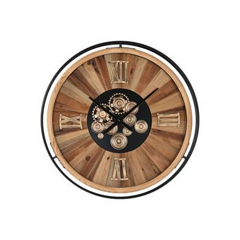 Reloj Pared Pino Cristal 87,2x8x87,2 Movimiento
