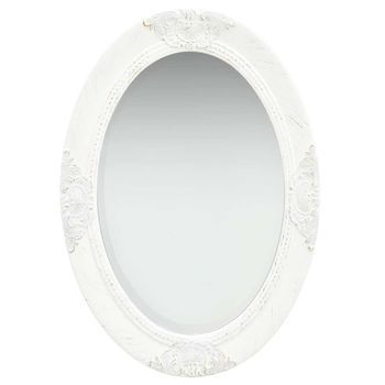 Espejo De Pared Estilo Barroco Blanco 50x70 Cm Vidaxl