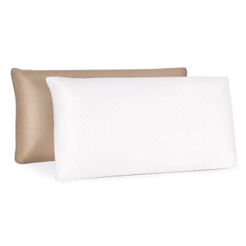 Almohada viscoelástica Aloe Vera Fresh 3D Ideal para Invierno y Verano. Suave y Relajante  Funda con Cremallera Lavable.