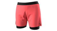 pantalon corto dynafit alpine pro 2 in1 rosa negro  mujer