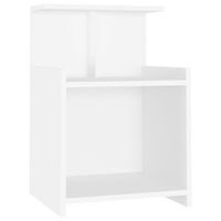 mesita de noche 40x35x60 cm madera - blanco
