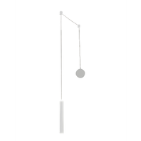 lampara colgante descentralizada prado blanco mate - fabas luce - led regulable 65 w - montaje descentralizado