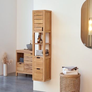 Columna de teca maciza