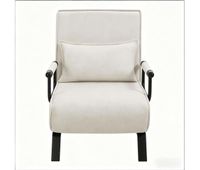 sillon cama 65x75x78 cm - convertible respaldo ajustable sillon tv extensible - beige