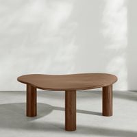 mesa de centro de acacia maciza 96 x 68 cm