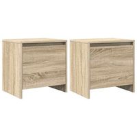 mesita noche 2 uds madera ingenieria roble sonoma 45x34x445 cm vidaxl