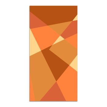 Alfombra Vinílica Naranja 80x300cm Geometría Abstracta