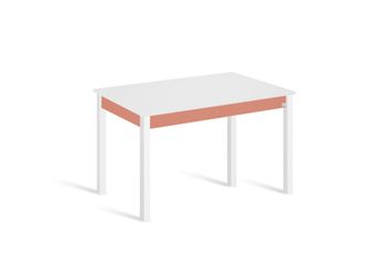 Mesa cocina extensible 100(145)x60 cm salmón pata blanco