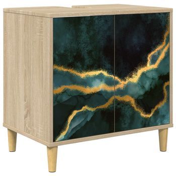 Mueble De Cuarto De Baño Wijhe Sonoma 60 X 40 X 60 Cm Vidaxl