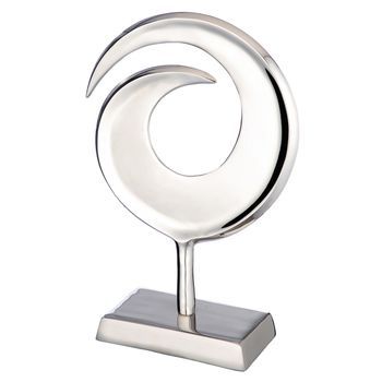 Gilde Escultura 'remolino' Color Plata, H.47 Cm