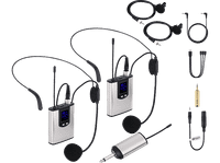 microfono - nk ig33008kit 2tx1rx de clip y cabeza adaptador camara plata negro